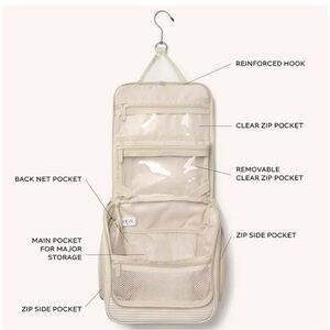 New Dezi Cream Toiletry Women's Bag